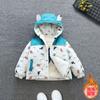 Jaqueta de Fleece para Meninos 2025 Novas Roupas de Outono e Inverno Bebê Acolchoada Espessada Quente com Capuz Zíper Camisa Roupas de Inverno