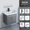 Lavatório Simples de Parede, Gabinete para Banheiro de Apartamento Pequeno, Combinação de Gabinete com Lavatório Cerâmico para Varanda, Pia de Banheiro