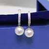 Brincos femininos banhados a prata estilo coreano, brincos de pérolas doces estilo japonês e coreano, brincos curtos simples, entrega de uma peça