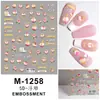 Carcasa Estampada del Pequeño Libro Rojo Pegatinas para Uñas Mariposa Serpentina Aurora Uñas Color Rosa Glaseado Tridimensional Avanzado
