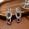 Pinzas para Orejas sin Perforación Estilo Europeo y Americano Personalidad Cadena Bobina de Mosquito para Mujeres, Pendientes Minimalistas de Moda Micro Incrustados con Circonita Venta al por Mayor