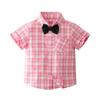 Conjunto de camisa de primavera de manga corta para niño 2023 Verano nuevo vestido de caballero para niños pequeños y medianos conjunto de dos piezas una generación de cabello