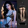 Lemon Story Lingerie Sexy Vazada Três Pontos Estampa de Leopardo Body Uniforme Sexy Tentação Sem Tirar Roupa Sedução qqny