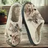 Chinelos de Algodão Cor Sólida Estampa Gato Preto Exclusivos Transfronteiriços Mais Vendidos para Mulheres, Outono e Inverno Casais Pod Transfronteiriço Jit Dropshipping