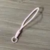 Cordão curto para celular com nó em duas cores, cordão trançado à mão para garrafa de água, alça de pulso para capa de celular, cordão de pulso removível