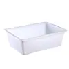 Caja de Plástico Blanca Extra Gruesa Rectangular Picante Caliente Cocina Charola para Hielo Sin Tapa Cubeta Grande Canasta Marco de Plástico