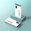 Carregador portátil 22,5W de supercarga bidirecional, certificado 3C padrão nacional, power bank móvel de grande capacidade 20000mAh com display digital