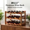 Estante de vino transfronterizo, soporte de exhibición de botellas de vino de doble capa, estante de almacenamiento de vino, gabinete de vino multicontenedor engrosado, pequeño estante de exhibición para uso doméstico