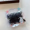 Lindo set de goma para el cabello de colores gruesas y desechables para bebés, empaquetado en bolsa de dibujos animados, que no dañan el cabello, directo del fabricante