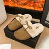 Novas Meias-Pantufas Femininas Outono/Inverno 2026, Estilo Retrô com Laço, de Calçar, Bico Fechado, Pantufas Peludas para Exterior com Forro de Lã