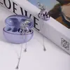 Clip de Auriculares Bluetooth con Clip para Oreja Pendientes de Clip DIY Texturizados Inteligentes Larga Borla Mariposa Clip para Oreja Pendientes para Niñas