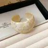 Pulsera Abierta de Acetato Colorida Transfronteriza Europea y Americana Dulce Fresca Exagerada Joyería de Lujo Ligero de Gama Alta para Mujeres