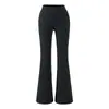 Calça Larga de Modelo Coreano~Nova Coleção de Primavera Preta com Almofadas nos Quadris Calça Casual Temperamento para o Trabalho Versátil Conjunto Calça Micro Flare