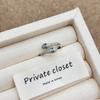 Anillo de Serpiente de Ojos Verdes de Doble Cabeza Ins Nicho Lujo Ligero Gama Alta Diseño Abierto Anillo Personalizado para Mujer Pulsera Versátil