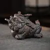 Pet de Chá Zisha Argila Roxa Pixiu Par Macho e Fêmea Ornamento Pode Ser Criado Brinquedo de Chá Artesanal Mesa de Chá Suporte de Chá Decoração Acessórios para Conjunto de Chá