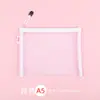 Bolsa de Documentos Transparente, Bolsa de Archivo Duradera de Malla de Nylon de Gran Capacidad, Bolsa de Almacenamiento Portátil con Cremallera para Estudiante A4