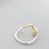Set Mayorista de Joyería de Plata Nafoge con Anillo de Plata de Perla de Agua Dulce Natural Anillo de Plata de Ley 925 Grande en Forma de V Creativo de Moda