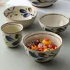 Cerâmica Importada do Japão Série de Flores Mino Ware Louça Tigela de Arroz Tigela de Sopa Tigela de Macarrão Xícara de Chá Xícara de Água Tigela Doméstica Estilo Japonês