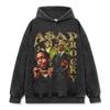 Hip hop rap transfronterizo A USD AP Rocky camiseta de manga corta estampada retro americana vintage Rapper wear marea
