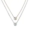 Colar com Pingente Redondo Simples de Bolha em Prata de Lei S925 Colar de Clavícula Moissanite Acessível de Luxo Simples Transfronteiriço Uma Gota de Lágrimas