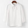 Top Feminino Retrô Estilo Chinês Primavera 2025 Top Feminino Estilo Chinês Botão Roupas de Chá Mergulho Camiseta Elegante