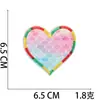 Nuevo Parche de Tela Bordado a Máquina Adhesivo Cara Sonriente Degradada Color Amor Bordado Adhesivo Ropa Decorativa Sello Bordado