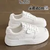 Em estoque~2026 novos sapatos femininos, tênis brancos de cadarço versáteis em couro legítimo, sapatos de skate para estudantes, tênis esportivos casuais leves