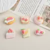 Accesorios de Resina DIY de Dibujos Animados Joyería Pastel de Fresa Crema Dulce Pegamento Pasador Funda para Teléfono Hebilla de Zapato Llavero Colgante con
