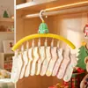 Colgador multifuncional tipo árbol de Navidad con múltiples clips para secar baberos y calcetines de bebé, organizador colgante y estante de almacenamiento