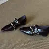 Estilo bohemio, diseño de remaches de nicho, punta cuadrada, nueva colección 2026, zapatos Mary Jane de plataforma para mujer, planos de una sola correa