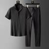 Traje casual para niños Verano Nuevo Delgado de Alta Gama Traje deportivo Moda Pantalones de Manga Corta Traje de Lujo Ligero de Moda