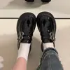 Mocasines Negros de Charol con Suela Gruesa Estilo Británico para Mujer 2026 Otoño Zapatos JK Individuales para Usar con Faldas Calzado Versátil para Mujer