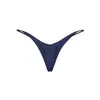 Tanga de Hilo de Seda de Leche con Tiras Finas de Doble Capa de Tiro Bajo Bikini de Pico Profundo Ropa Interior Femenina Lencería Sexy