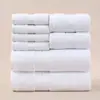 Juego de toallas de baño de algodón puro transfronterizo, juego de toallas de baño de 8 piezas, suave y absorbente, adecuado para fitness y uso en hoteles, juego de toallas de regalo