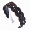 Diadema trenzada de hebra de pescado sándwich de ala ancha, nueva horquilla con dientes antideslizante, cubierta para el cabello blanco, tocado, artefacto de cubierta