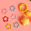 Anel Aberto Estrela de Cinco Pontas Colorido em Relevo Esmalte Cor de Doce Acessórios para Joias DIY Conector Chaveiro Fecho Lagosta
