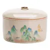 Tarro Grande de Té Suelto Pu'Er Cerámica Retro China Sellado a Prueba de Humedad Tarro de Almacenamiento para Té Negro Té Verde con Tapa