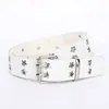 Cinto Feminino Punk com Ilhós de Estrela de Duas Fileiras, Cinto Fashion com Decoração de Rebites, Cinto Largo Tendência Estilo Americano para Mulheres