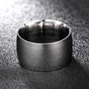 Anillo superancho de 12 mm bola interior y exterior anillo de acero de titanio 316 anillo para hombre y mujer anillo de acero de tungsteno superbrillante