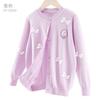 Casaco para meninas Cardigan Infantil Novos tricôs Vestido de outono Grande infantil Estilo ocidental Suéter fino Top para meninas Roupas infantis
