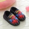 Pantuflas de Algodón para Niños de Spider-Man Invierno Niños y Niñas Cuero de PU Impermeables Interiores Cálidas Pantuflas de Peluche para Niños