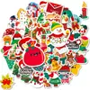 50 Pegatinas Navideñas de Graffiti Más Vendidas Transfronterizas Dibujos Animados de Papá Noel Árbol de Navidad Reno Pegatinas Decorativas Impermeables