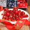 Paquete de Bolas de Navidad de Bastón de Caramelo Pintado Transfronterizas Decoración de Árbol de Navidad de Centro Comercial Colgante Pequeño Bola con Forma Especial Navideña Caja de Regalo