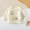 Top Cálido para Bebé Otoño e Invierno Sin Huesos para Niños y Niñas Ropa Cálida de Tres Capas Top Fino de Algodón Acolchado para Niños como Capa Base