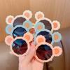 Óculos de sol de protetor solar de orelhas de urso de desenho animado para crianças Meninas e meninas Moda All-match Óculos de sol personalizados antipolarizados