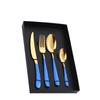 Produtos Mais Vendidos Talheres de Aço Inoxidável Conjunto de 4/5 Peças Estrela Diamante Quatro Peças Principais Caixa de Presente Conjunto de Faca, Garfo e Colher para Comida Ocidental