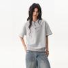 Estilo Relajado Niñas Verano Manga Corta Tops Casuales de Gama Alta Estilo Americano Old Money Camiseta de Manga Corta con Cuello Henley Nicho