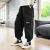 Z1034-Crianças Yang Inicial Nova Moda Primavera 2024 Bonitos Largos Elásticos Roupa de Trabalho Casual Calças Meninos