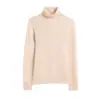 Suéter de Cachemira de Punto Grueso de Doble Hilo de Siete Pines con Cuello Alto para Mujer, Jersey Holgado de Manga Larga, Nuevo Suéter de Punto para Base de Otoño e Invierno para Mujer
