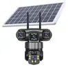Cámara de Vigilancia Transfronteriza Más Vendida de Tres Lentes, Tres Pantallas con Seguimiento Humano, Visualización Inteligente y Cámara con Energía Solar
